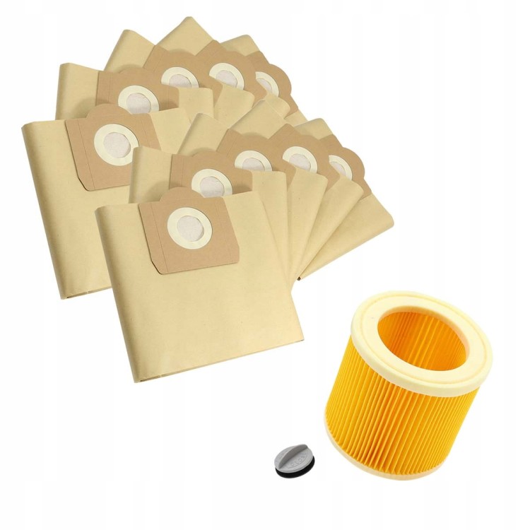 Zestaw 20x Worki + Filtr do odkurzacza Karcher WD3, MV3, MV2, WD3200