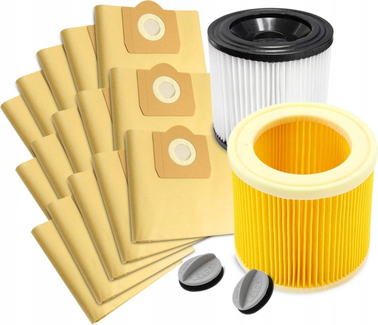 Worki do odkurzacza Karcher WD3 zestaw 15 sztuk oraz 2 filtry wymienne