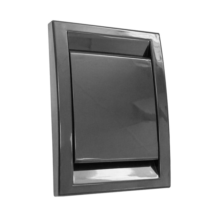 Gniazdo ścienne plastikowe czarne