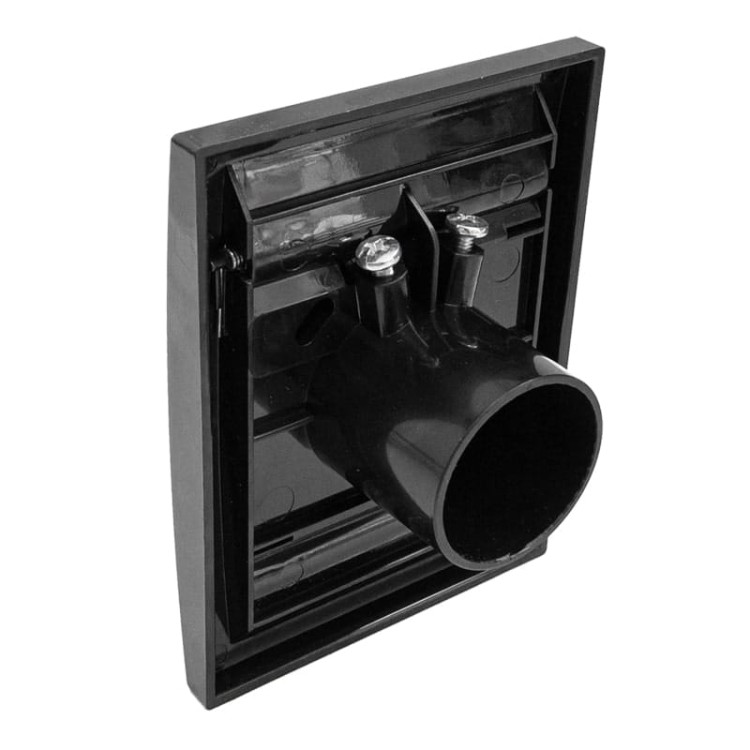 Gniazdo ścienne plastikowe czarne