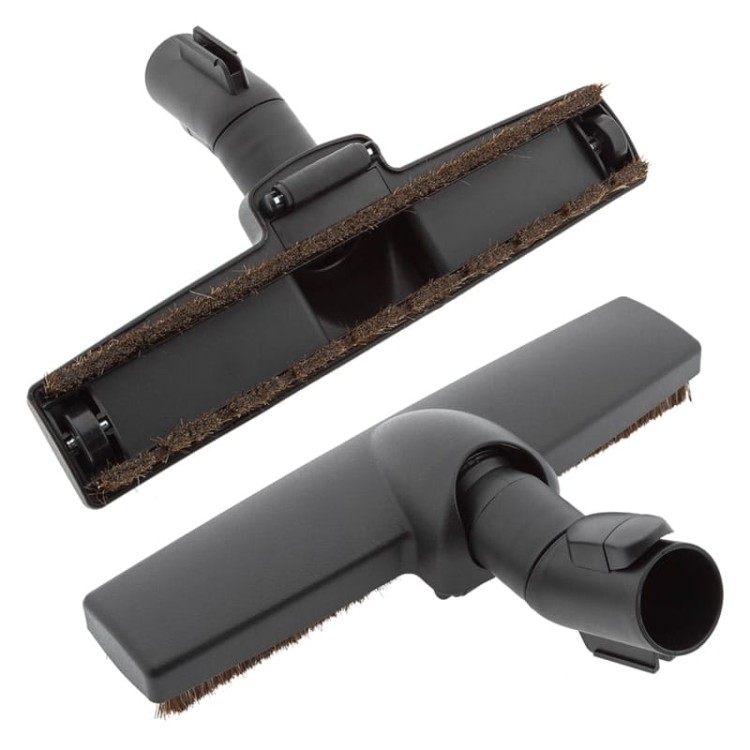 Tył szczotki do twardych podłóg Miele z widocznym przegubem obrotowym i szeroką rolką