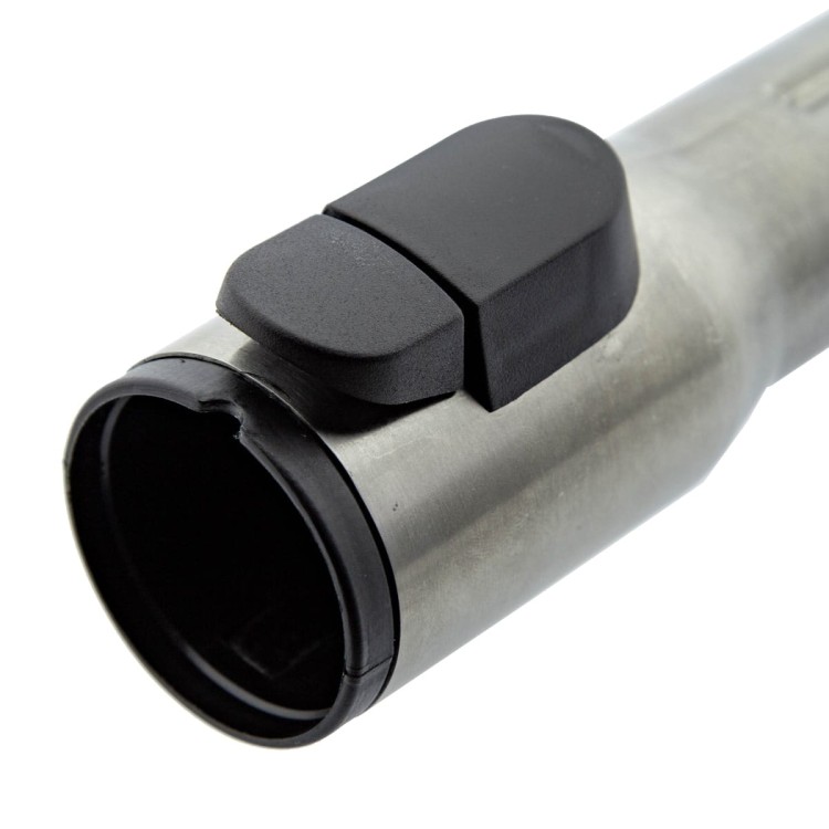 Zbliżenie na system zatrzaskowy rury do Miele 35mm pasujący do oryginalnych rączek i ssawek.