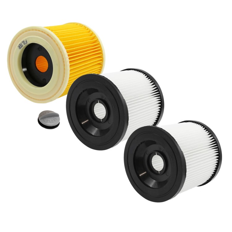 Zestaw 3 filtrów do Karcher WD 3 SE 4001 MV 3 – 2 filtry zmywalne i 1 klasyczny