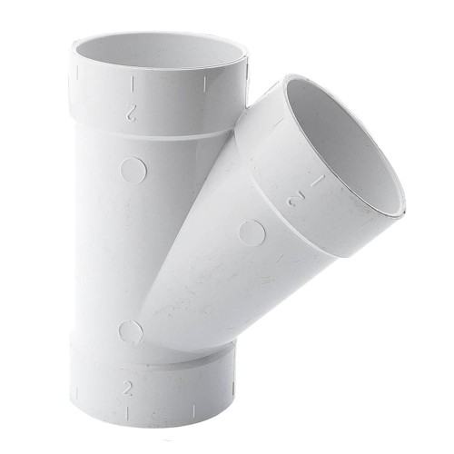 Trójnik 45° biały SV8072