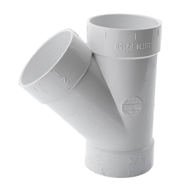 Trójnik 45° biały SV8072