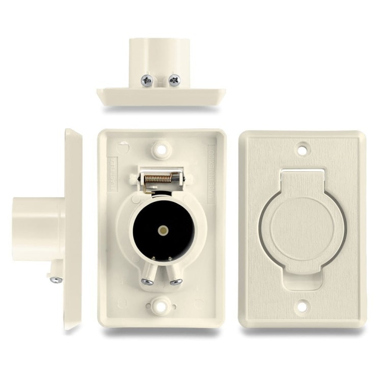 Gniazdo Ssące Odkurzacz Centralny Plastiflex Migdałowe