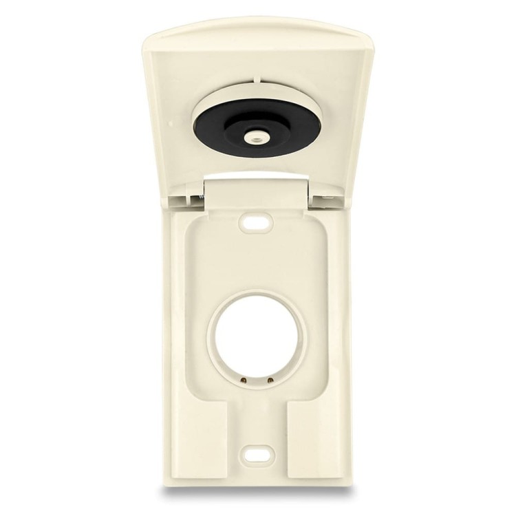 Migdałowe duże gniazdo ssące z klapką do odkurzacza centralnego