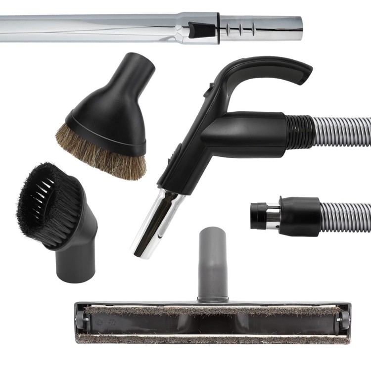 ZESTAW DO ODKURZACZA CENTRALNEGO - WĄŻ 10,5M, RURA, SZCZOTKI