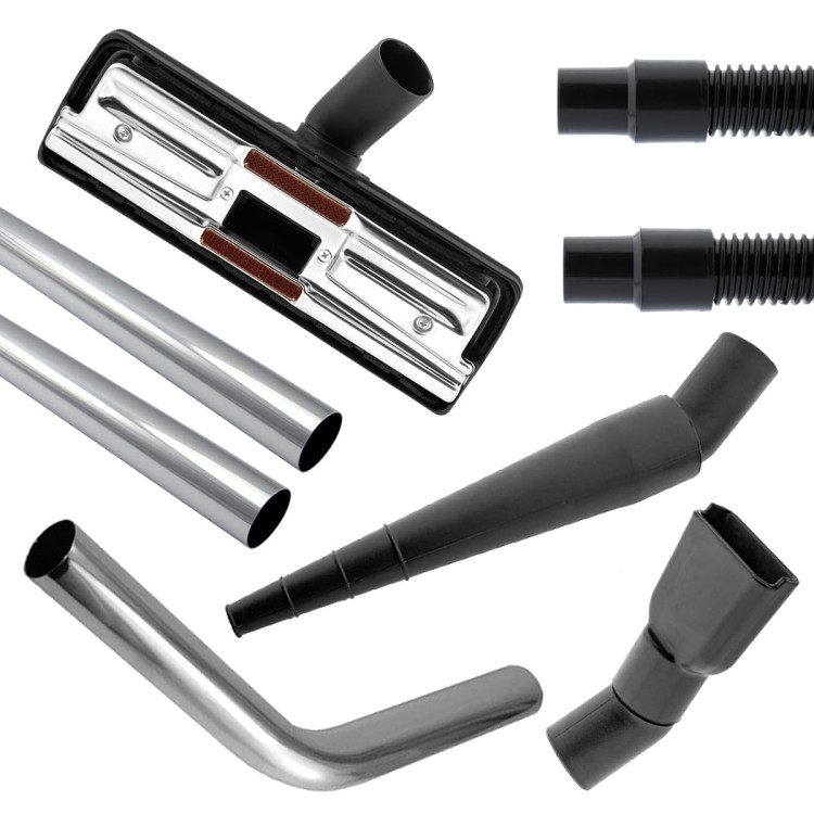 Zestaw przemysłowy fi. 38mm wąż 10 metrów szczotki do odkurzaczy przemysłowych