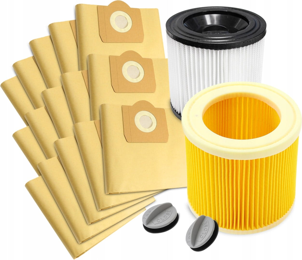 Worki do odkurzacza Karcher WD3 zestaw 15 sztuk oraz 2 filtry wymienne