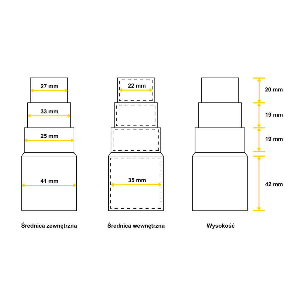 Zestaw redukcji 35/32 mm do odkurzaczy – 3 elementy, uniwersalny