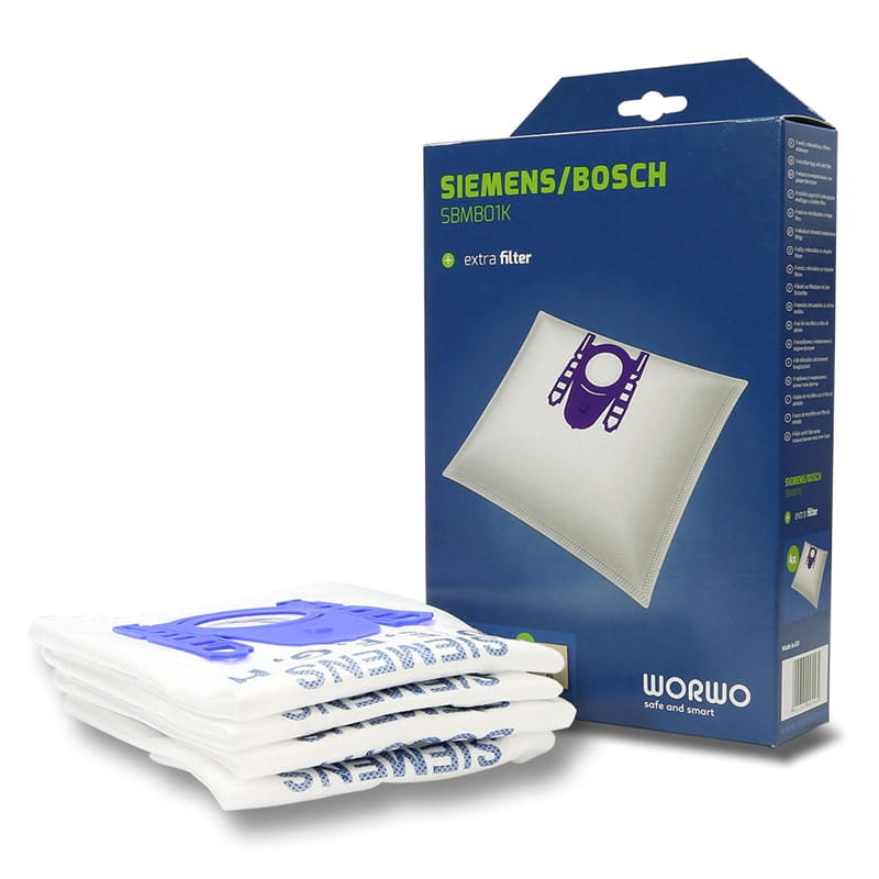 4 Worki do odkurzacza Siemens Bosch Seria d e f g h