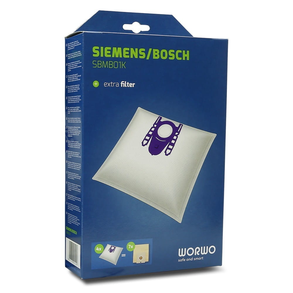 4 Worki do odkurzacza Siemens Bosch Seria d e f g h