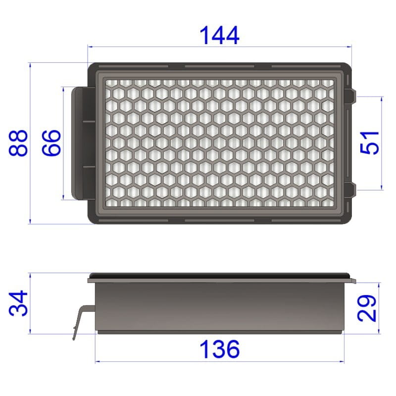 Filtr do Odkurzacza Rowenta / Moulinex Compact Power Cyclonic